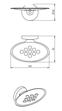 Мыльница Novaservis Metalia-1 6102.0