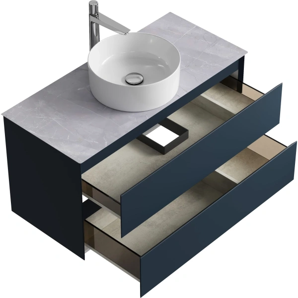 Тумба без раковины 100 см Aqwella Geometria GE01102GRM серый матовый