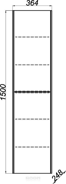 Фасад пенала Aqwella Mobi MOB0735W