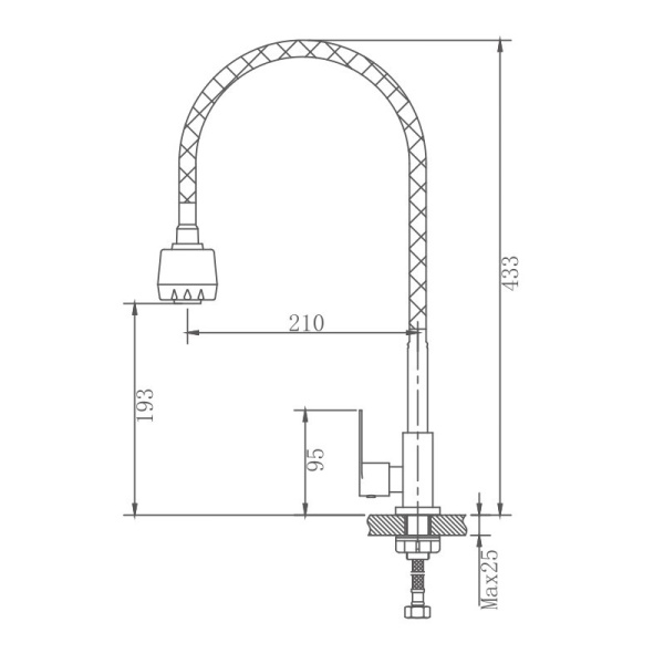 Кран на одну воду Haiba HB4181 Кран на одну воду Haiba HB4181