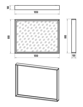 Зеркало (105х80)  Brevita Dallas 105 DAL-02105-074