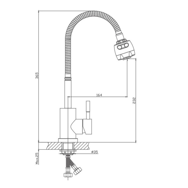 Смеситель для кухни Haiba HB73304