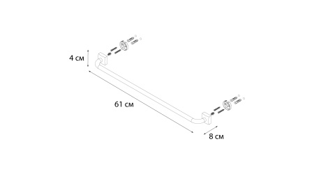 Полотенцедержатель FIXSEN Kvadro трубчатый 60 FX-61301