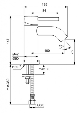 Смеситель для раковины Ideal Standard Ceraline BC268AA