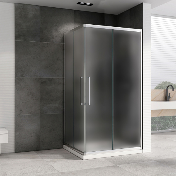 Душевой уголок (120х90) ABBER Schwarzer Diamant AG02129MH хром