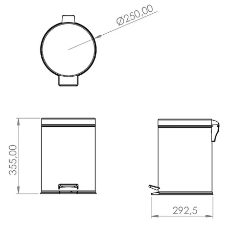Ведро для мусора Berges Wasserhaus 121008