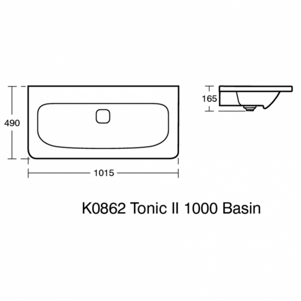 Раковина встраиваемая Ideal Standard Tonic II 100 K086201