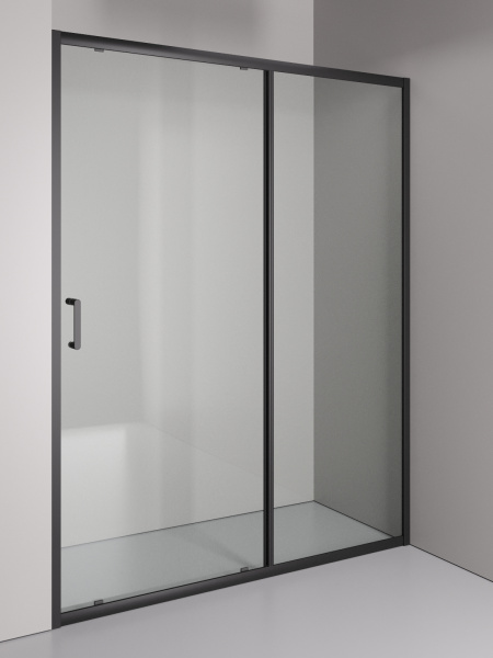 Душевая дверь (150,5х190) Orange E02-150TB матовый черный