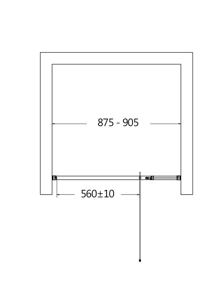Душевая дверь AQUAme AQM7108-2-9
