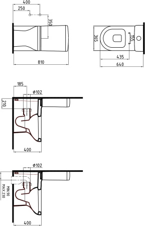 Унитаз напольный безободковый с функцией биде Bien Venus VNKD064N1VP1W5SZ0