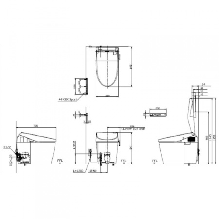 Унитаз приставной TOTO NEOREST AH CS989PVT#NW1