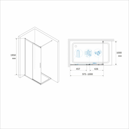 Душевая пергородка RGW WA-13 34101313-11