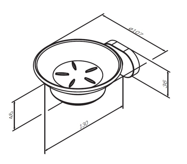 Стеклянная мыльница с настенным держателем Am.Pm Sense A7434200