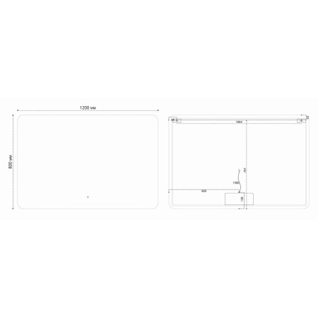 Зеркало Vincea LED VLM-3BE120