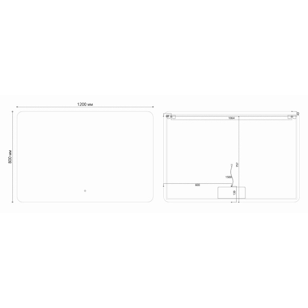 Зеркало Vincea LED VLM-3BE120-2