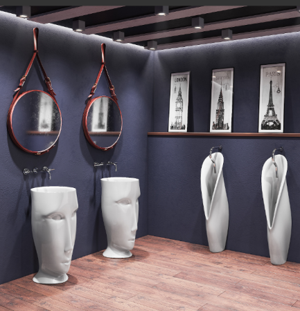 Раковина напольная (45х51) Kerasan Artwork Moloco 474001 белый