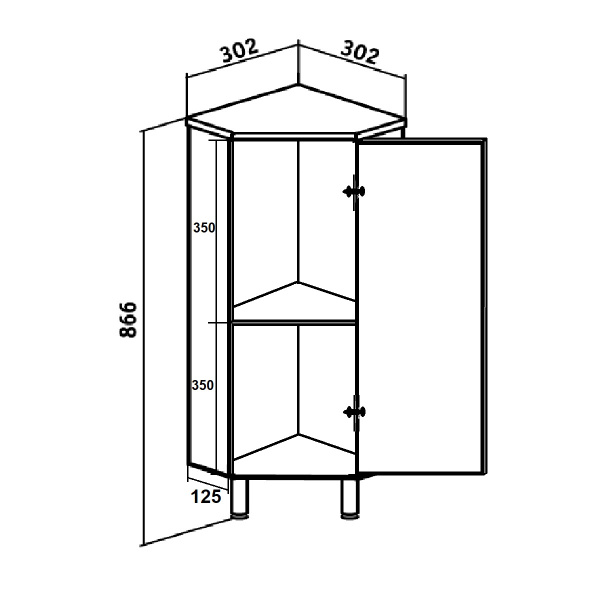 Комод Runo угловой 30 (00000000005)