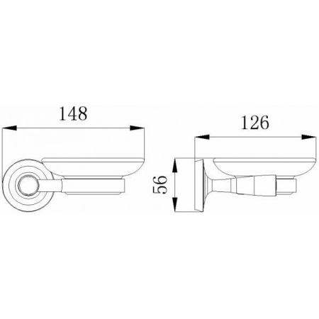 Мыльница стеклянная RUSH Balearic BA39411