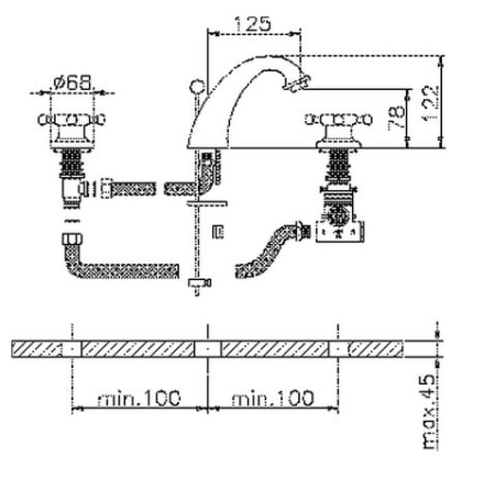 Термостат для раковины Huber Victorian VTT7101021