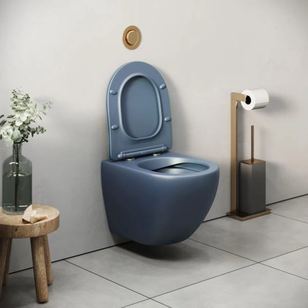 Унитаз подвесной безободковый Grossman Color GR-4455BLMS с сиденьем микролифт