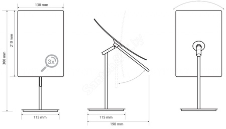 Косметическое зеркало без подсветки Bemeta 116201312