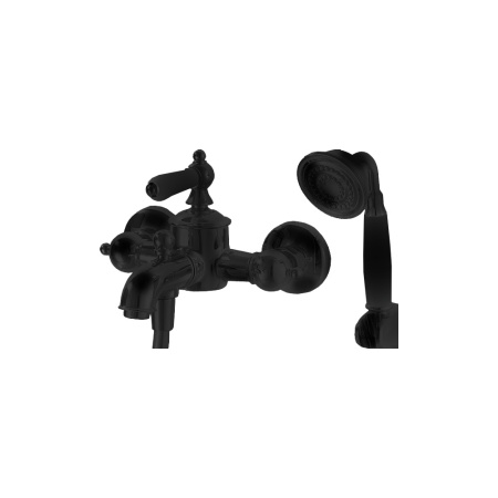 Смеситель для ванны с коротким изливом  Bravat Art, черный F675109BM-B