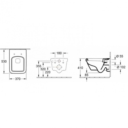 Унитаз подвесной безободковый Villeroy & Boch Architectura 5685HR01
