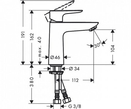 Смеситель для раковины Hansgrohe Talis E 71711000