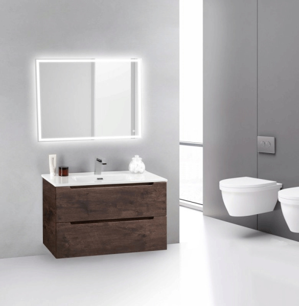База под раковину подвесная BelBagno ETNA39-800/390-2C-SO-RW-P Rovere Moro