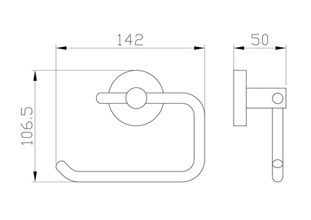 Держатель для туалетной бумаги без крышки WONZON & WOGHAND EASY, хром WW-8116