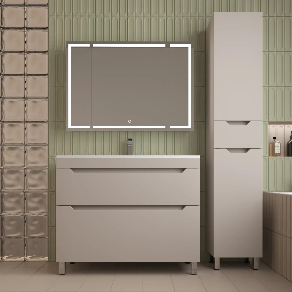 Тумба напольная без раковины 100 см Style Line Остин ЛС-00002401 кремовый матовый