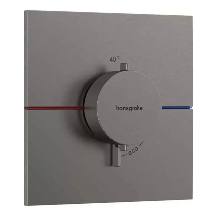 Термостат для душа с регулировкой напора Hansgrohe ShowerSelect Comfort E 15574340 шлифованный черный хром