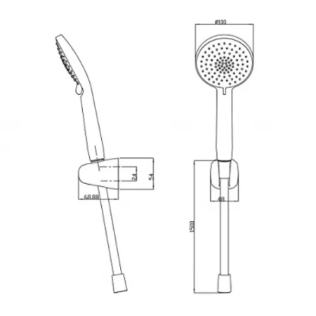 Душевой набор Bravat (D2113CP-ENG)