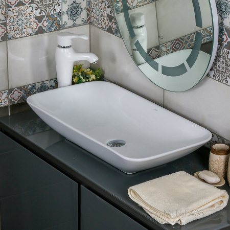 Раковина накладная (69,5х39) Melana E408-805