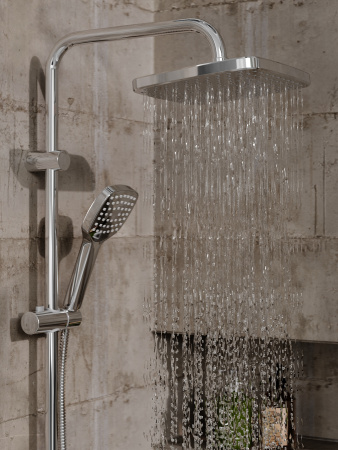 Душевая система с полимерным смесителем для ванны OneLife P07-844cr хром