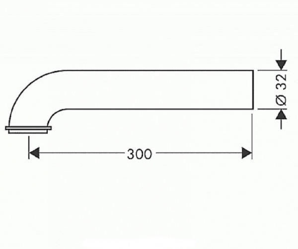 Патрубок HANSGROHE 53555000