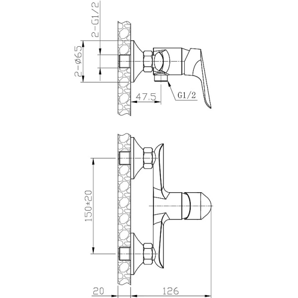 Смеситель для душа ESKO CAIRO (CI 80)