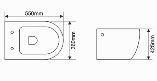 Унитаз подвесной Melana B2376-805
