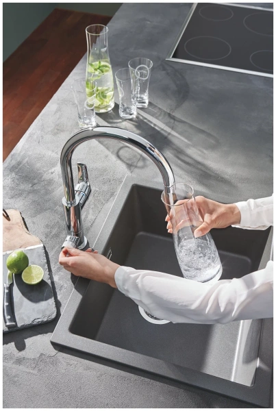 Смеситель для кухни с фильтром Grohe Blue Pure Eurosmart 30383 000 (30383000) хром