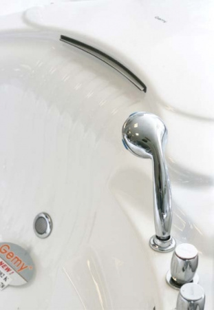 Акриловая ванна (152х152) Gemy G9082 O с гидромассажем, универсальная