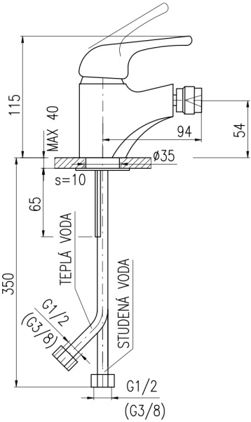 Смеситель для биде Rav Slezak Sazava SA344.5