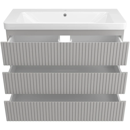 Тумба с раковиной 105 Brevita Victory УТ000023622 серый шелк