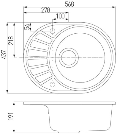 Кухонная мойка Акватон Чезана Молочная 1A711232CS180