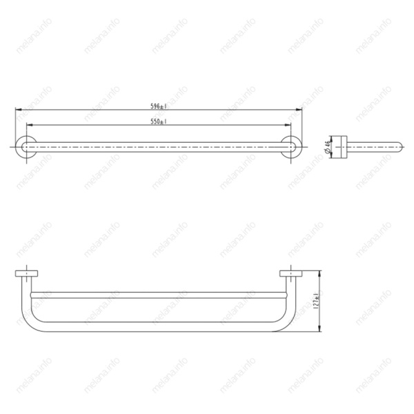 Двойная держатель для полотенец Melana  MLN-866002