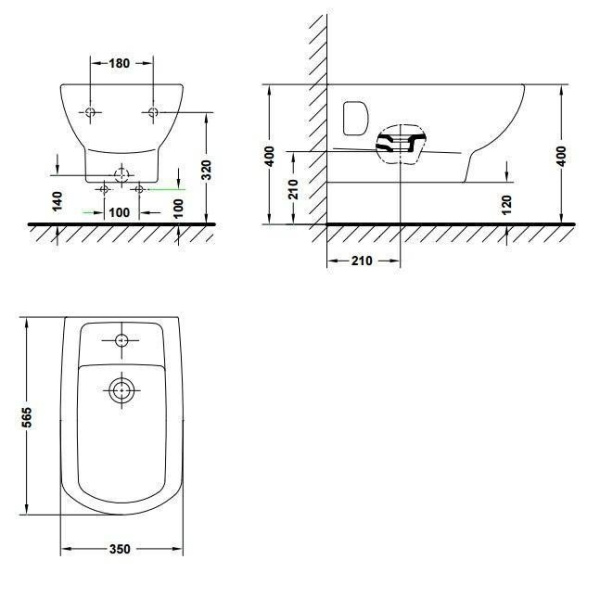 Биде подвесное GALA Smart 25362 (72596)