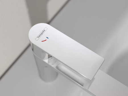 Смеситель для раковины с донным клапаном CoolStart Hansgrohe Rebris E 72553000 хром