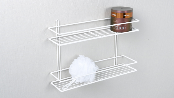 Полка двойная Fixsen белая FX-730W-2