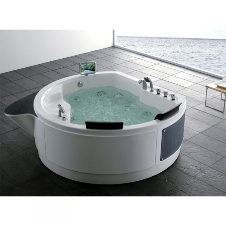 Акриловая ванна (183х162) Gemy G9063 O с гидромассажем, универсальная