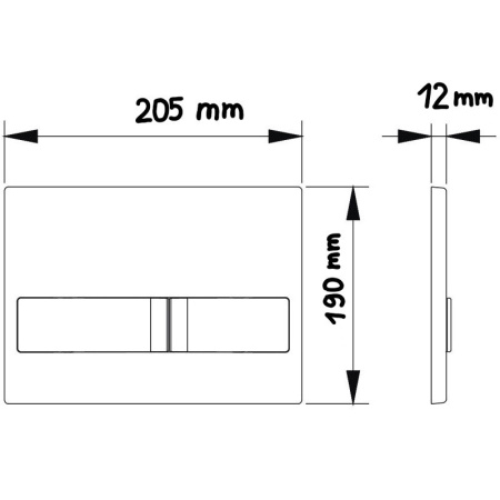 Кнопка смыва для инсталляций beWash Neox P04W, белый 500RZVP0400BY0000001