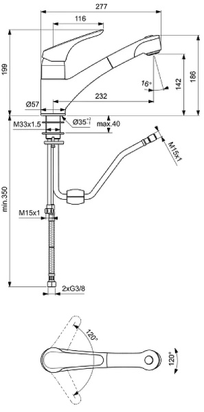 Смеситель для кухни Ideal Standard Cerasprint  New B5347AA